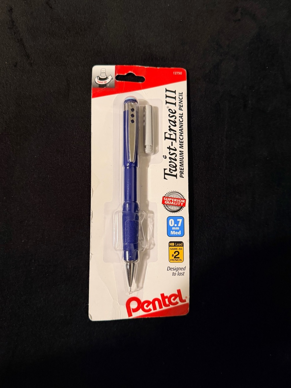 Pentel Twist-Erase III Premium Mechanical Pencil 0.7mm Blue - NIP